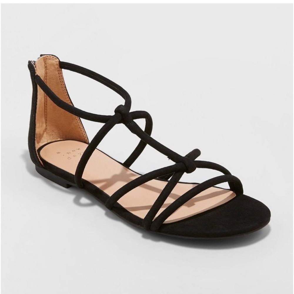 NWT 🖤 A New Day Black Strappy Gladiator Sandals